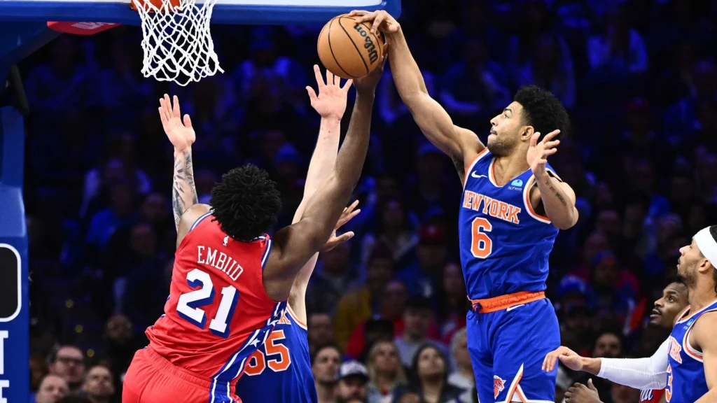 Knicks vs 76ers timeline